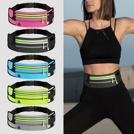 Sac banane imperméable à double fermeture éclair pour le sport et la course à pied, sac banane unisexe