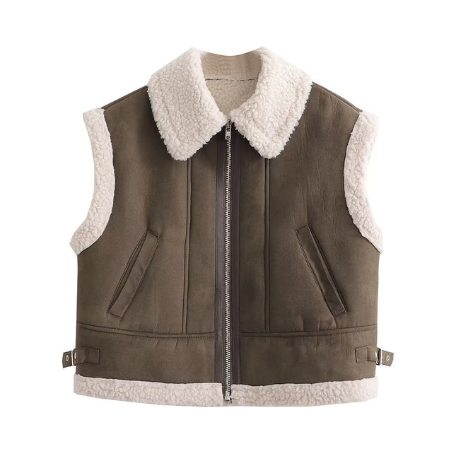 Street Fashion 3 Color Fur Vest Coat