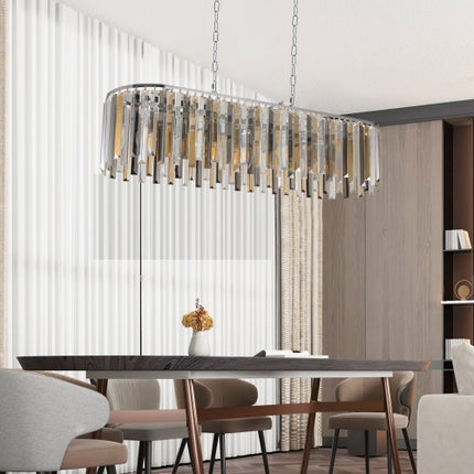 Lustre en cristal ovale moderne