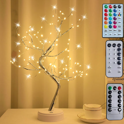 Nouvelle lampe LED en fil de cuivre avec ciel étoilé et lumière colorée pour arbre à riz