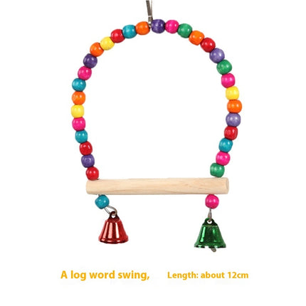 Parrot Solid Wood Stand Rod Swing