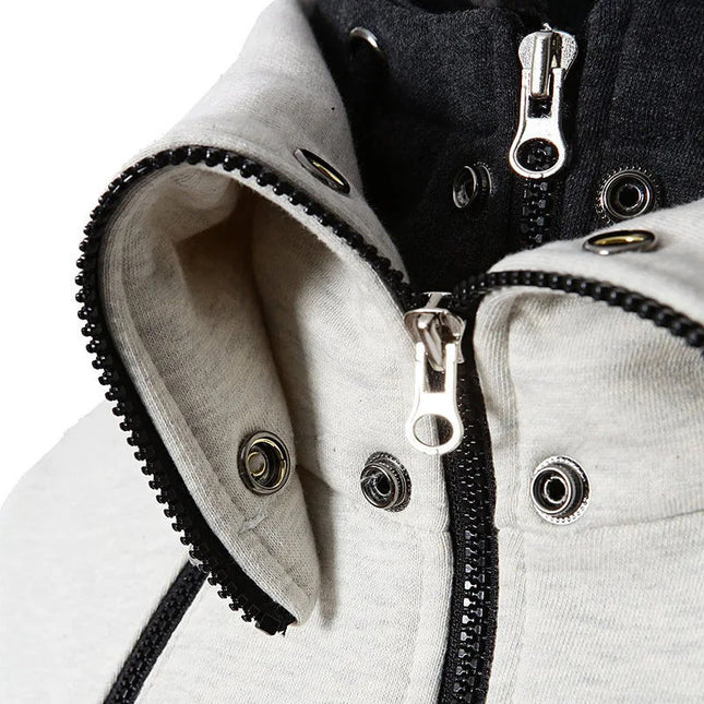 ;Men's Zip-Up Hooded Jacket