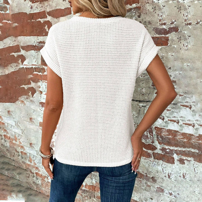 Short-sleeved Waffle T-shirt