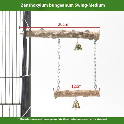 Parrot Solid Wood Stand Rod Swing