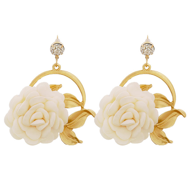 Cloth Flower Earrings