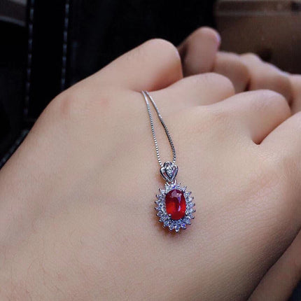 Ensemble de cristal de rubis birman