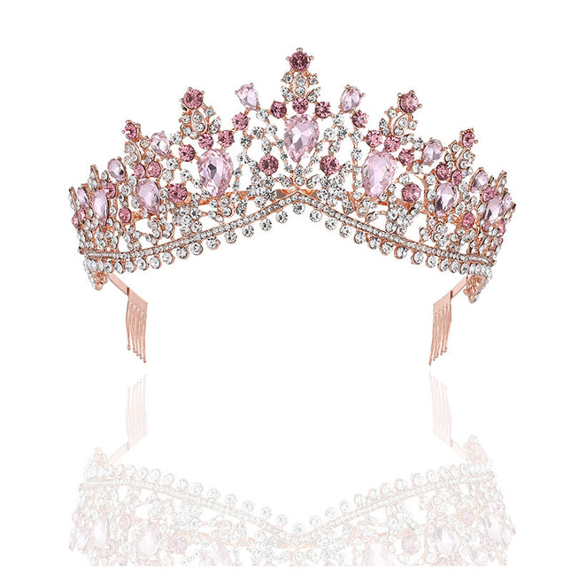 Couronne de mariée baroque en strass