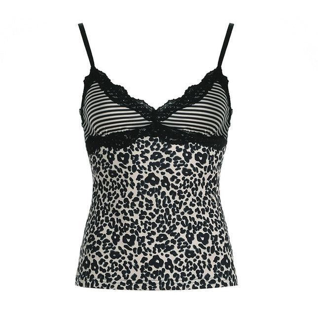 Sexy Leopard Lace Splicing