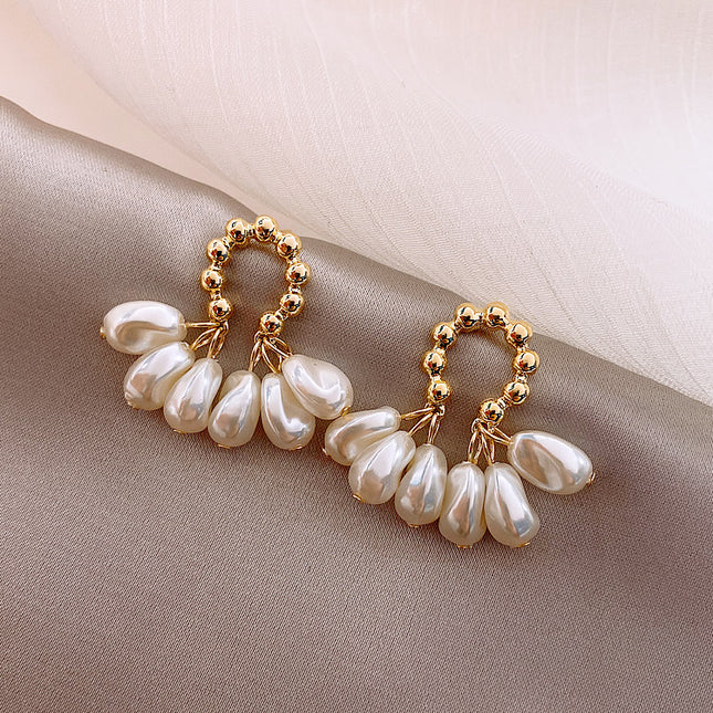 Boucles d'oreilles en perles baroques pour femme