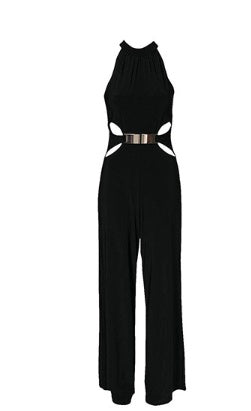 Fashion Casual High-Neck Flared Jumpsuit