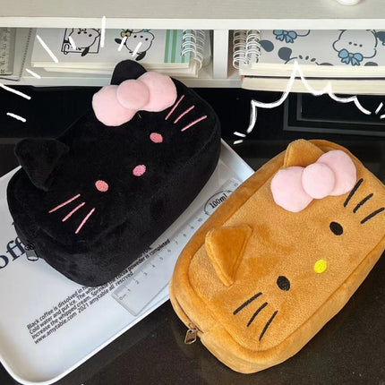 Trousse à crayons en forme de chat caramel mignon