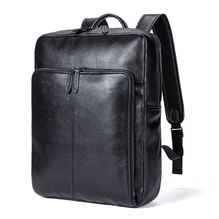 Sacs à dos en cuir décontractés pour hommes et femmes – Grande capacité de 20 L avec fermeture à glissière.