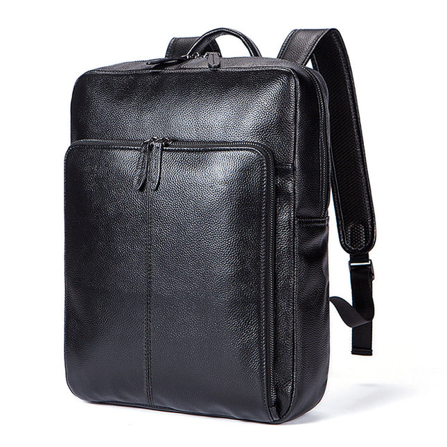 Sacs à dos en cuir décontractés pour hommes et femmes – Grande capacité de 20 L avec fermeture à glissière.