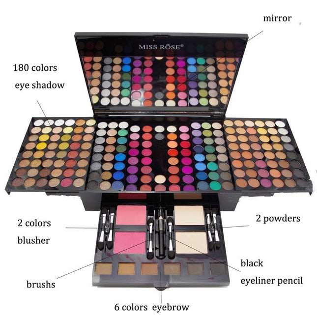 180 Colors Eyeshadow Blush Set Personalized Piano-shaped Makeup Palette Box