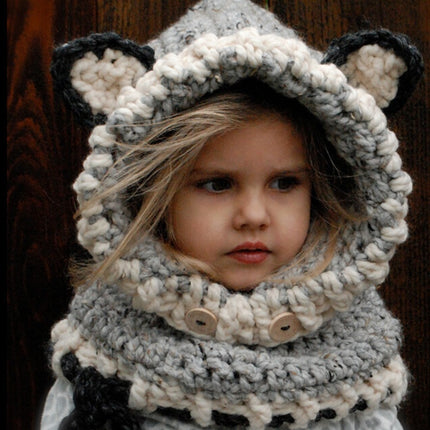 Bonnet en laine tricoté avec cache-oreilles pour enfants