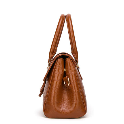 Sac à main en cuir PU noble pour femme avec motif crocodile