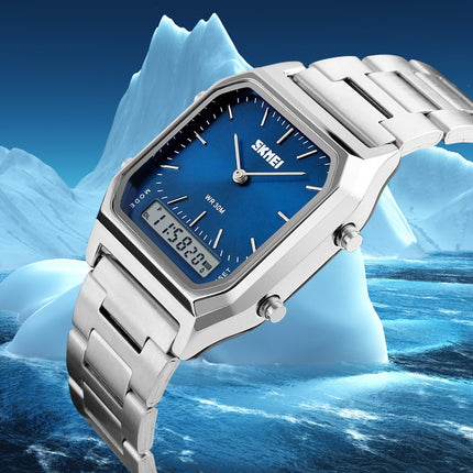 Retro Classic Business Steel Strap Electronic Watch