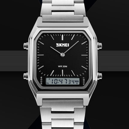 Retro Classic Business Steel Strap Electronic Watch