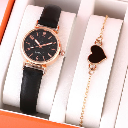 Montre à quartz avec bracelet en forme de cœur