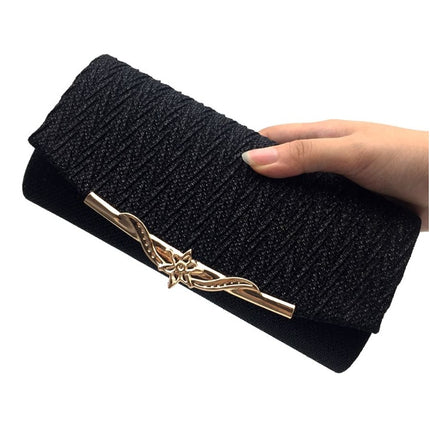 Pochette de mariage élégante – Tissu, bandoulière en chaîne