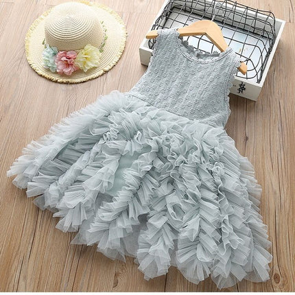 Robe à manches longues en dentelle pour enfants