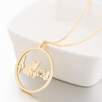 Pet Dog Footprints Paw Necklace