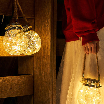 Crack Ball Glass Jar Light