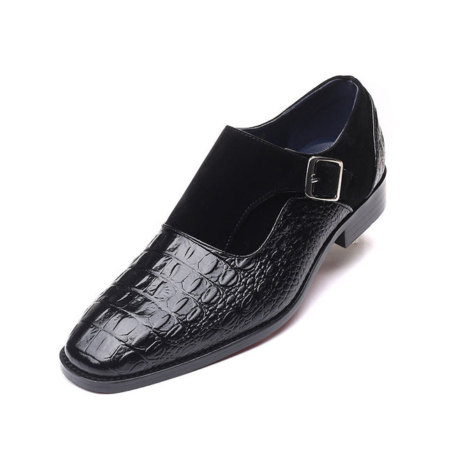Men's Formal Leather Pointed Shoes - Wear-Resistant, PU Upper, Rubber Sole