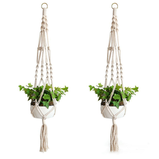 Plant Hanging Net Bag with Flower Pot