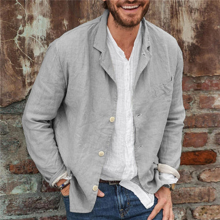 Casual Cotton And Linen Loose Shirt