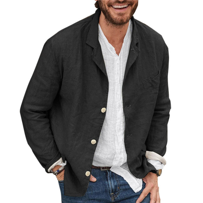 Casual Cotton And Linen Loose Shirt