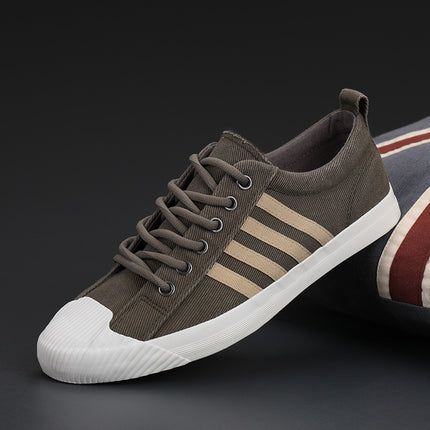 Spring Men’s Vulcanized Canvas Sneakers, Non-slip Rubber Sole