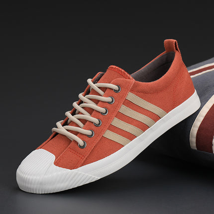 Spring Men’s Vulcanized Canvas Sneakers, Non-slip Rubber Sole