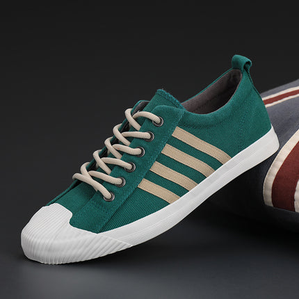 Spring Men’s Vulcanized Canvas Sneakers, Non-slip Rubber Sole