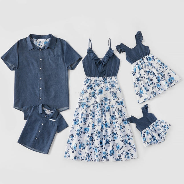 Family Matching Family Denim Sling Skirt