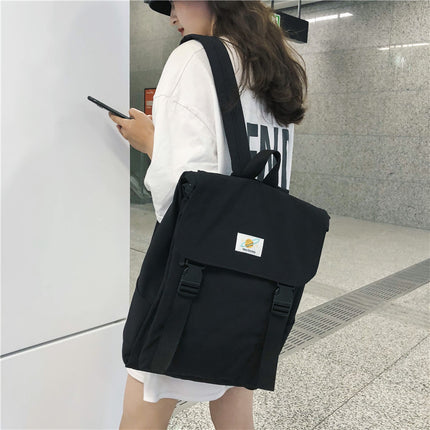 Sac à dos en toile imperméable pour femme – Sac d’école et de voyage élégant pour adolescentes