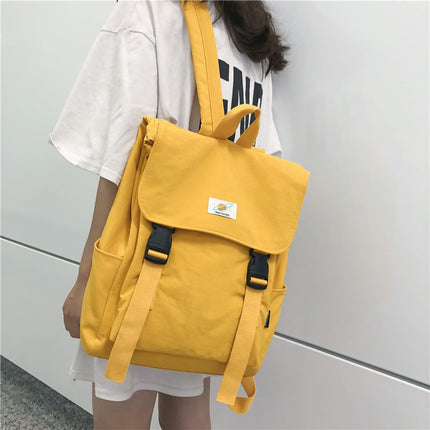 Sac à dos en toile imperméable pour femme – Sac d’école et de voyage élégant pour adolescentes