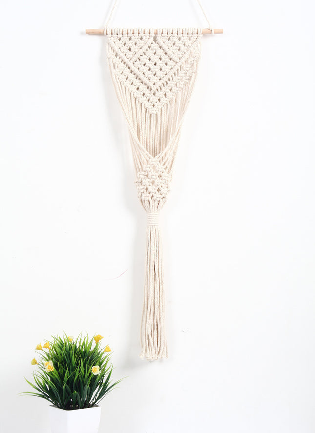 Woven Net Bag Flower Basket Wall Decor