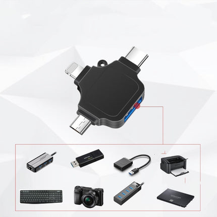 3-in-1 OTG Adapter for Apple, Type-C, Android