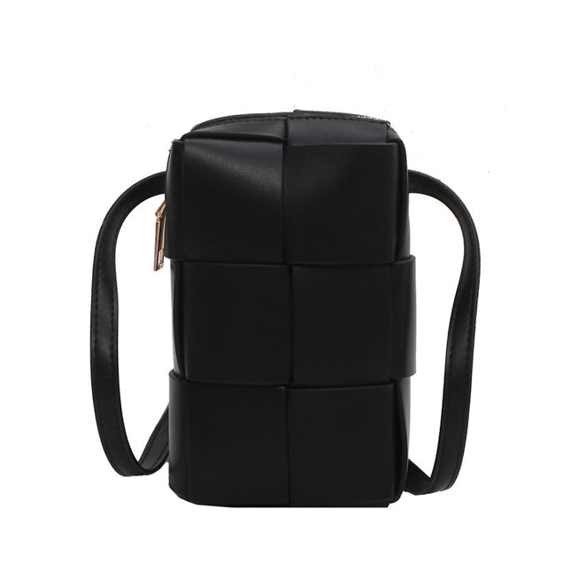 Sac à bandoulière en cuir PU solide pour femme