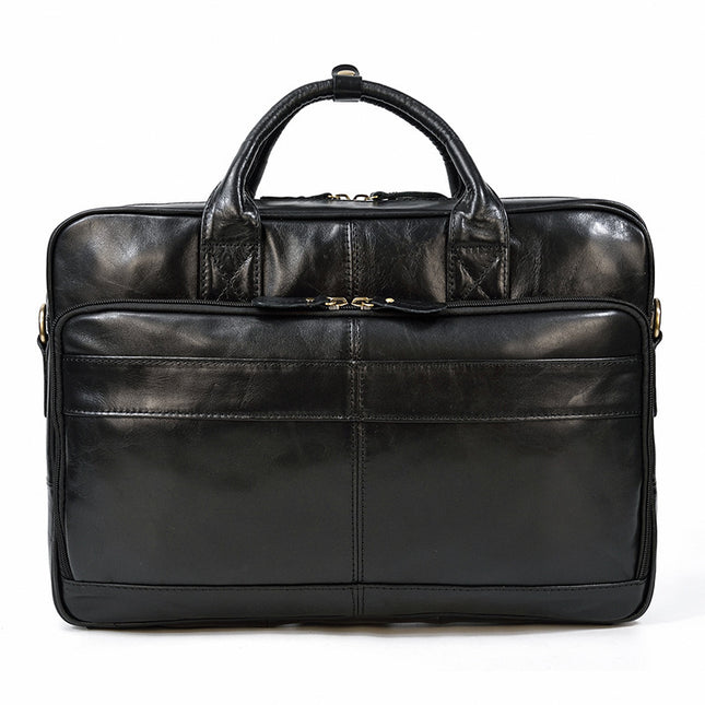 Porte-documents vintage en cuir véritable pour homme, sac de voyage d'affaires, 17 pouces, 20 L