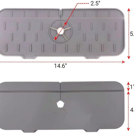 Tapis anti-éclaboussures en silicone pour robinet