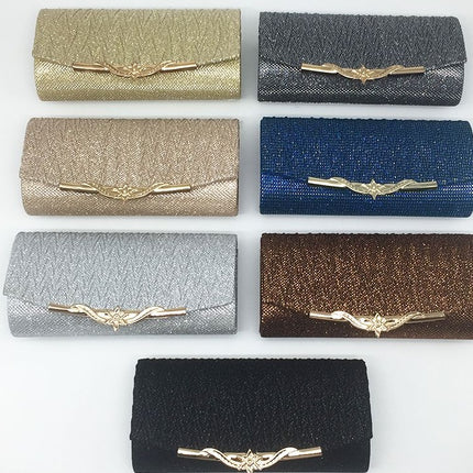 Pochette de mariage élégante – Tissu, bandoulière en chaîne