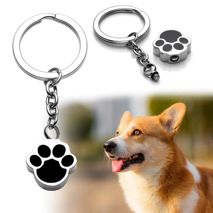 Pendentif urne avec patte de chien pouvant s'ouvrir
