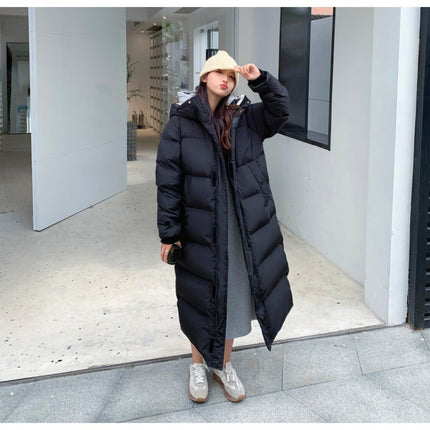 Mid-length Over-the-knee Down Cotton-padded Coat
