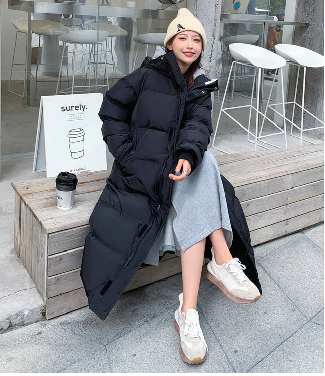 Mid-length Over-the-knee Down Cotton-padded Coat