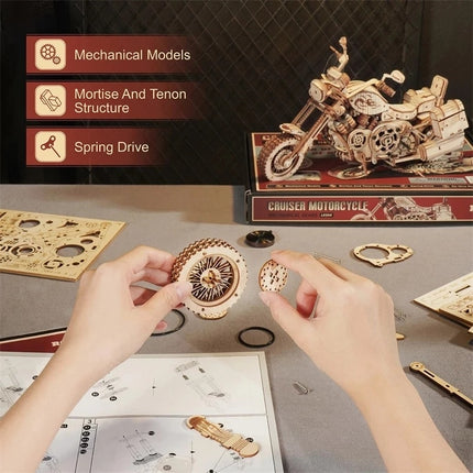 Robotime Rokr Cruiser Motorcycle DIY Wooden Model