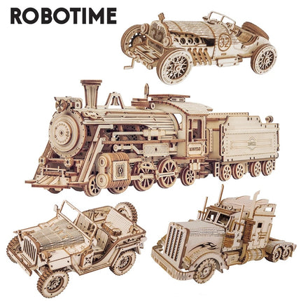 Robotime ROKR Train Model 3D Wooden Puzzle Toy