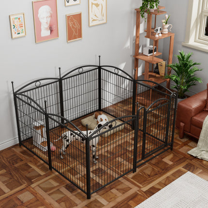 Clôture métallique pour chien de 32 pouces à 8 panneaux
