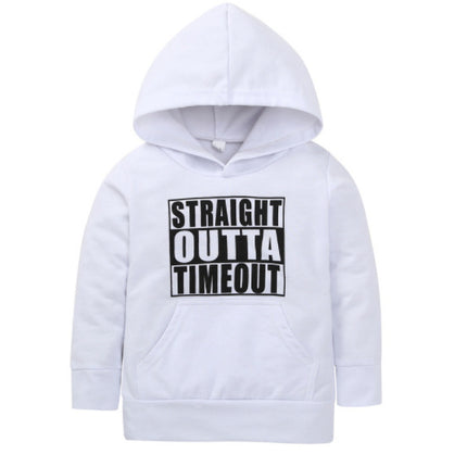 Children's Hooded Sweater Letter Top